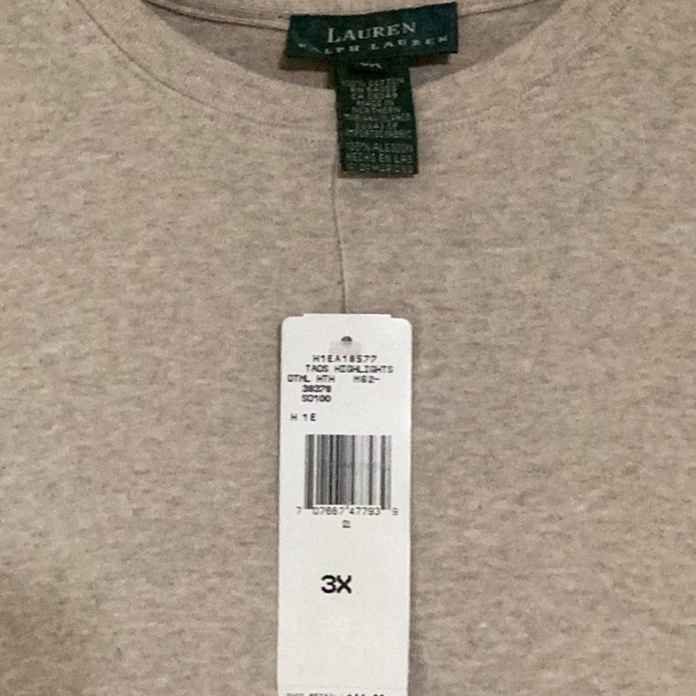 Lauren Ralph Lauren Taupe Knit Top
